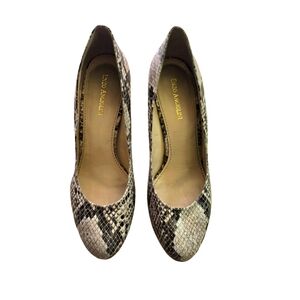 Enzo Angiolina Snakeskin Heels. Size 9